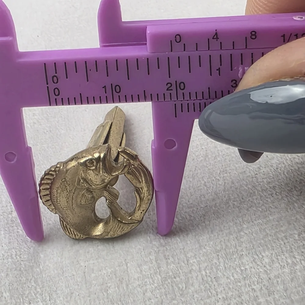 VINTAGE 1950'S HICKOK WIDE MOUTH BASS FISH‎ CUFFLINKS